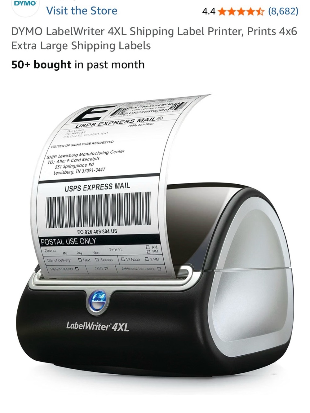 DYMO LabelWriter 4XL Thermal Shipping Label Printer